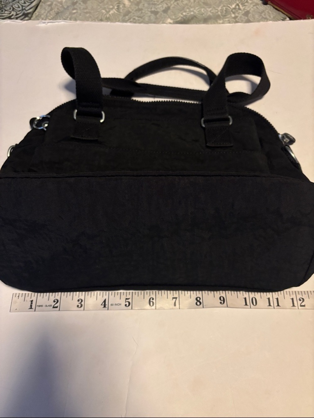 KIPLING..THE “FELICITY”SHOULDER BAG…BLACK NYLON LEATHER HANDLES LOTS OF POCKETS - Picture 10 of 12